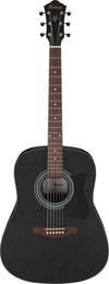 IBANEZ Jampack Acoustic Guitar Set 6-String - Weathered Black Open Pore + Gig Bag, Strap, Tuner & Picks