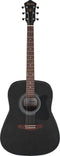 IBANEZ Jampack Acoustic Guitar Set 6-String - Weathered Black Open Pore + Gig Bag, Strap, Tuner & Picks