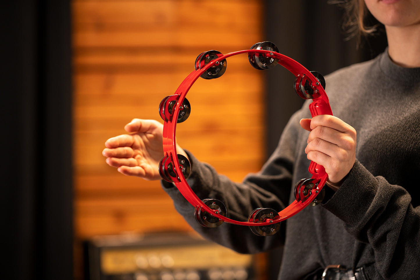MEINL Percussion Headliner® Series Molded ABS Tambourine - 10" Red