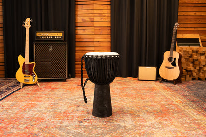 MEINL Percussion Headliner Rope Tuned Black River Series Djembe - 13"