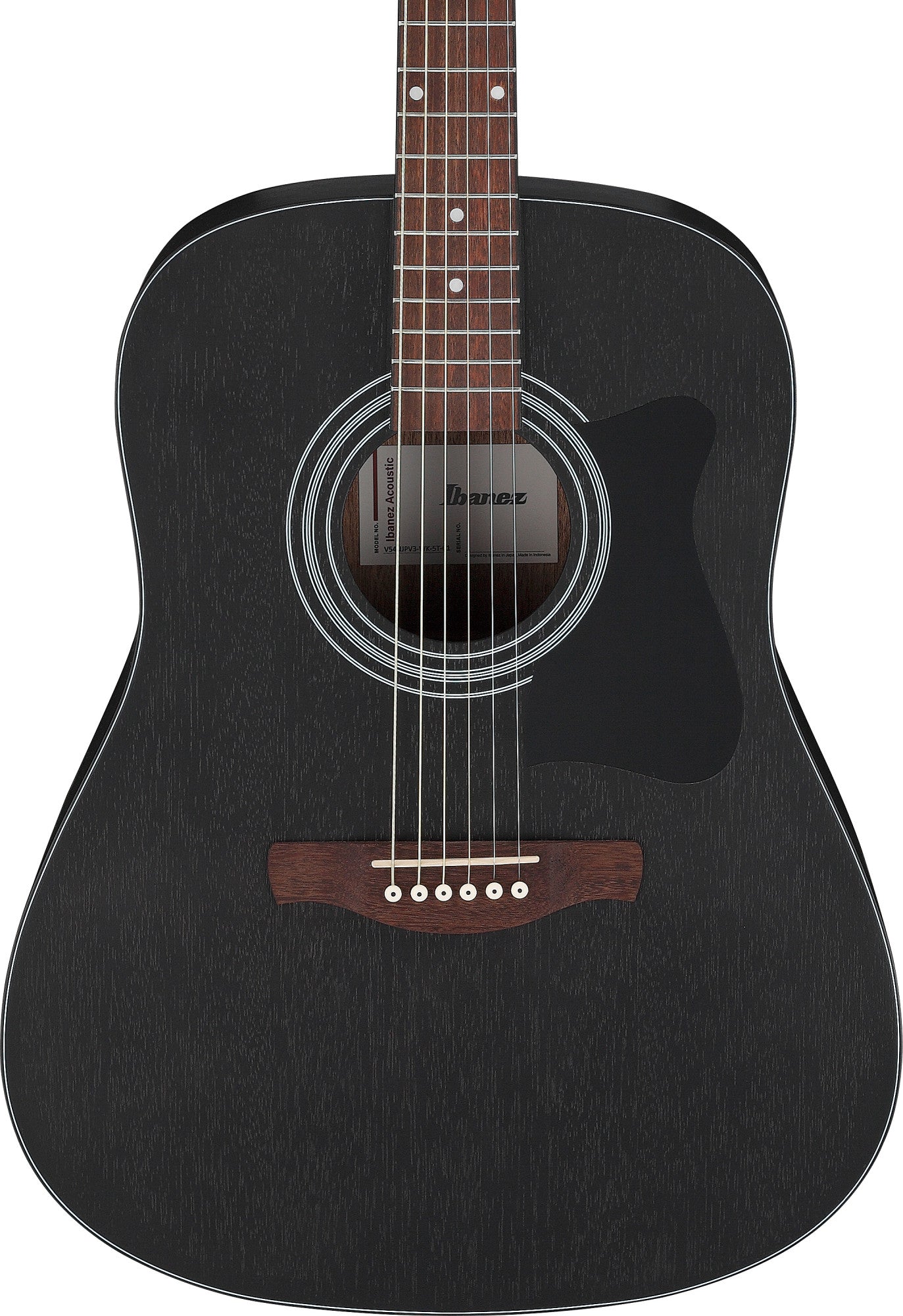 IBANEZ Jampack Akustikgitarren-Set 6-String - Weathered Black Open Pore + Gigbag, Gurt, Stimmgerät & Plektren