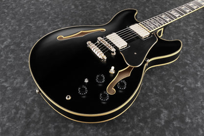 IBANEZ John Scofield Signature Hollowbody Gitarre 6-String - Black Low Gloss + Koffer MS100C