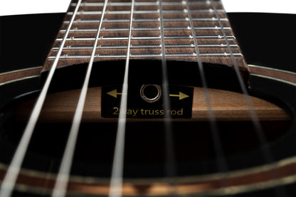 ORTEGA Performer Series 4/4 Konzertgitarre 6-String - Black + Gig Bag