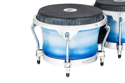MEINL Percussion Artist Series Bongo William "Kachiro" Thompson, REMO® Black Calfskin Skyndeep Heads - 7" & 8 1/2" Electric Sky