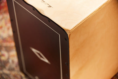 MEINL Percussion Artisan Edition Series String Cajon Soleá Line - Dark Red Burst