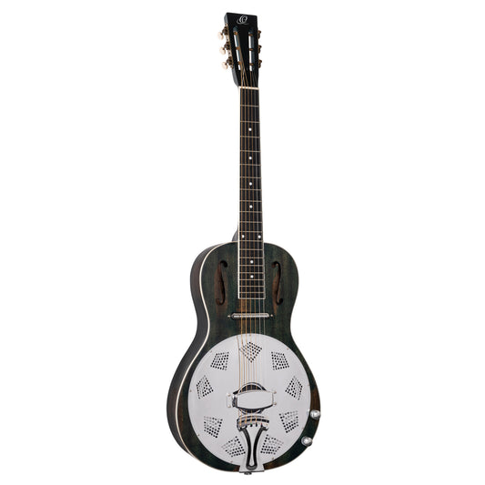 ORTEGA Americana Series Resonatorgitarre 6 String - Distressed Denim Matte / Chrom HW
