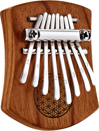 Meinl Sonic Energy Solid "Flower of Life" Mini Kalimba - 8 Töne / rotes Zebraholz