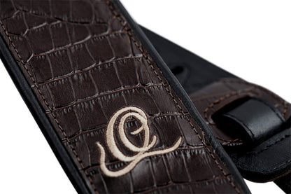ORTEGA Echtledergitarrengurt - Dark Brown Lizzy