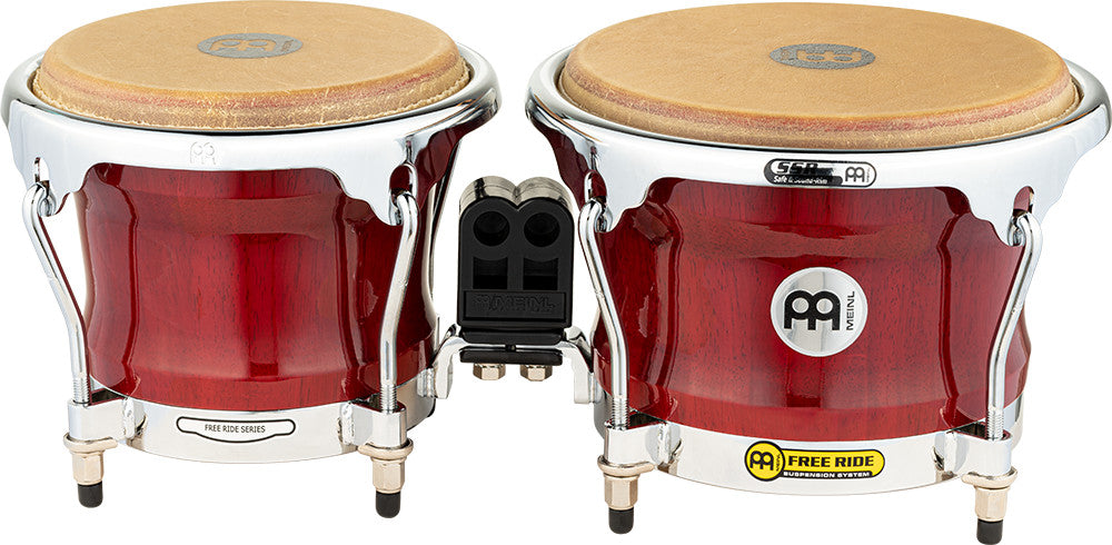 MEINL Percussion Professional Series Wood Bongo 7" Macho & 8 1/2" Hembra - Cherry Red