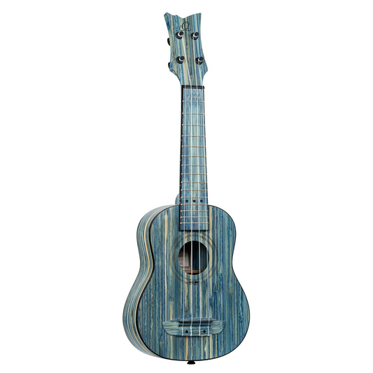 ORTEGA Bamboo Serie Sopran Ukulele 4 String - Solid Bamboo Stonewashed + Bag