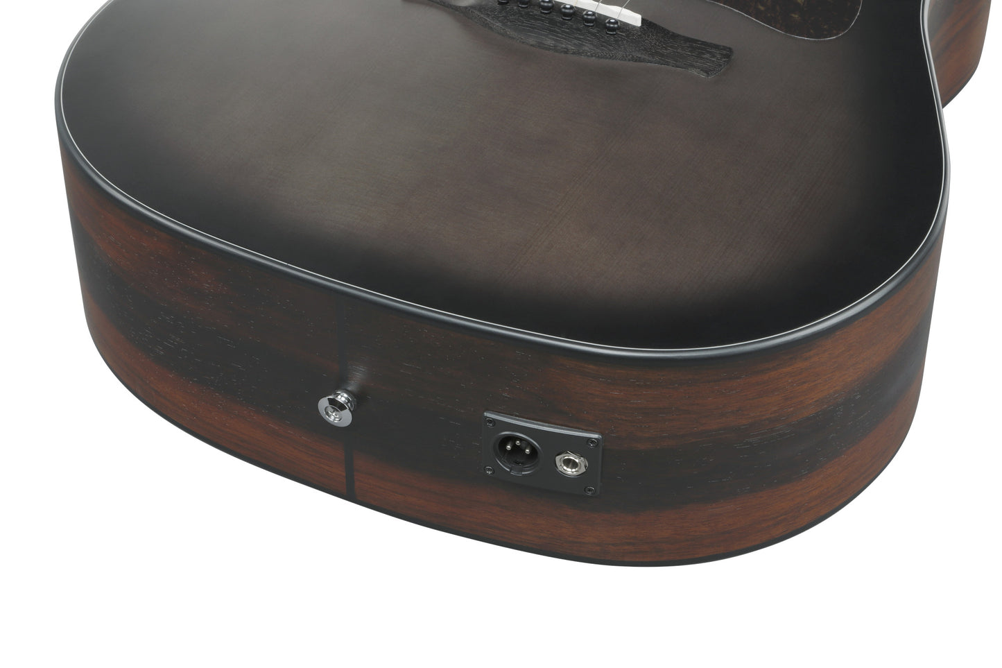 IBANEZ Advanced Acoustic AAD Acoustic Guitar 6-String - Transparent Charcoal Burst Top Natural Open Pore Back & Sides