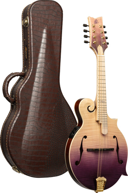 ORTEGA Americana Series F-Style Mandolin + Croco Leather Case