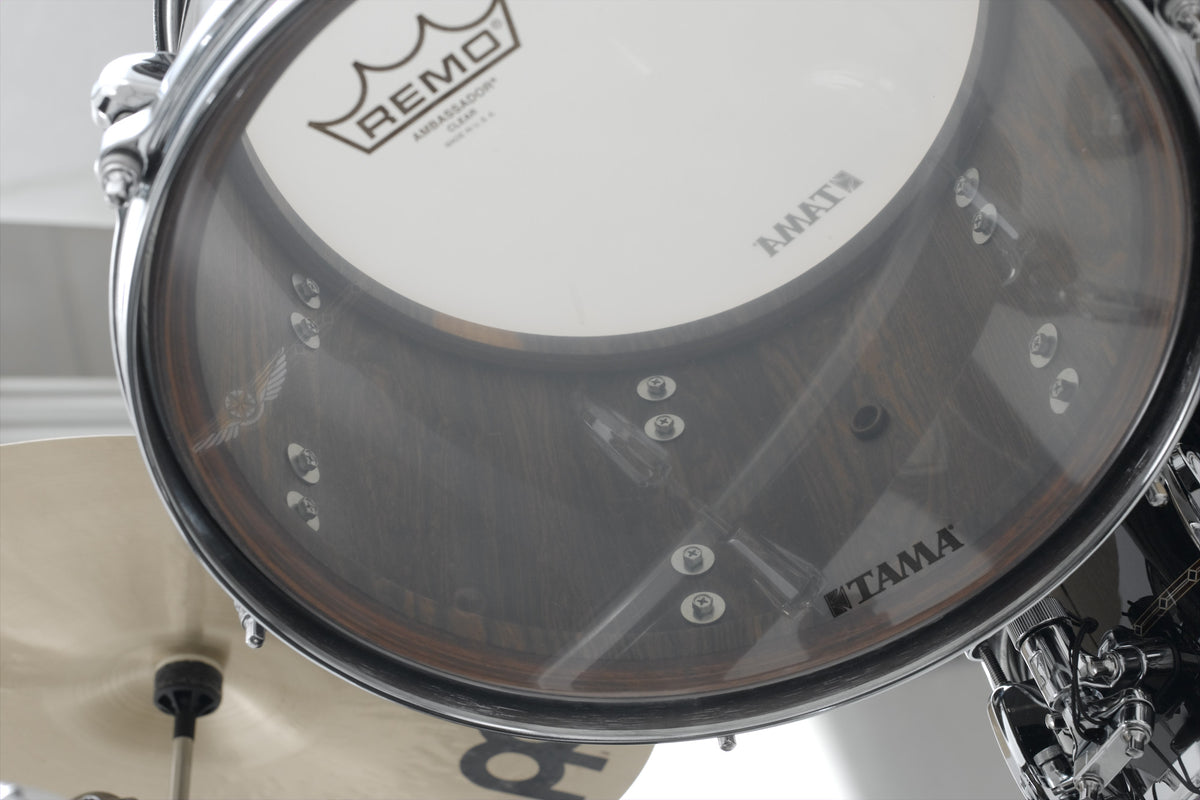 TAMA STAR Bubinga Rack Tom 10" x 7" - Dark Green Cordia/Chrome HW/Inlay: Only Outside