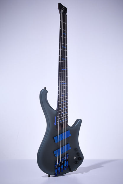 IBANEZ Bass Workshop EHB Electric Bass 5-String Multi Scale - Midnight Arctic Ocean Matte + Gig Bag