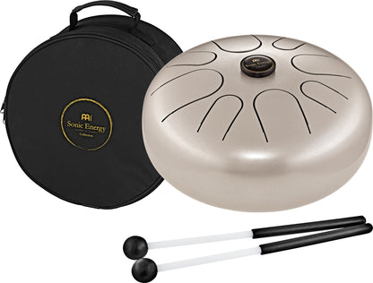Meinl Sonic Energy Steel Tongue Drum 12" - G Moll/8 Töne/440 Hz - Pearl Grey