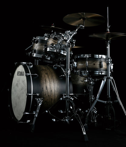 TAMA STAR Walnut Shell Kit 4 teilig - Satin Black Japanese Sen Burst/Chrom HW