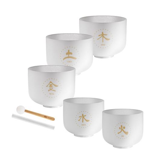 MEINL Sonic Energy 5-piece TCM Crystal Singing Bowl Elements Set