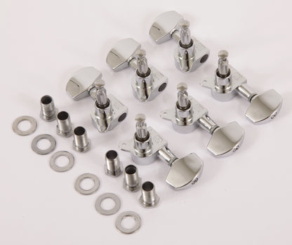 IBANEZ acoustic guitar machine head tuner set 3 x left/3 x right - chrome - Discontinued & Stock only; Substitute 2MG0006L/2MG0006R-CH