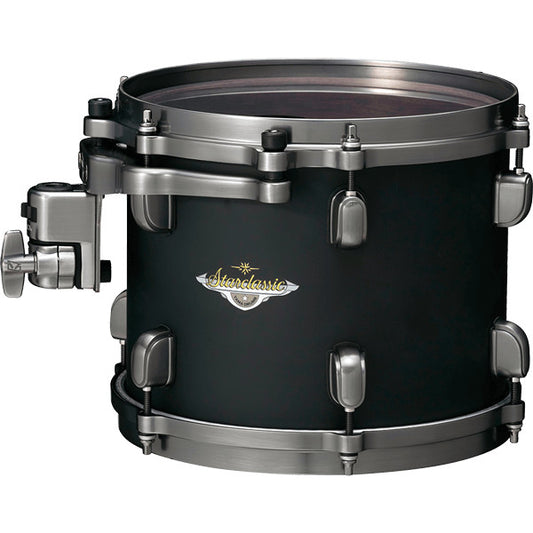 TAMA Starclassic Maple Lacquer Rack Tom 10" x 8" - Flat Black/Smoked Black Nickel HW