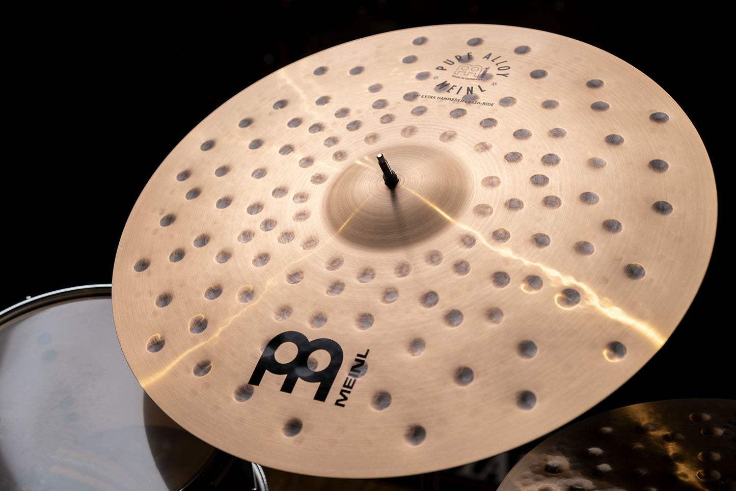 MEINL Cymbals Pure Alloy Extra Hammered Crash-Ride - 22"
