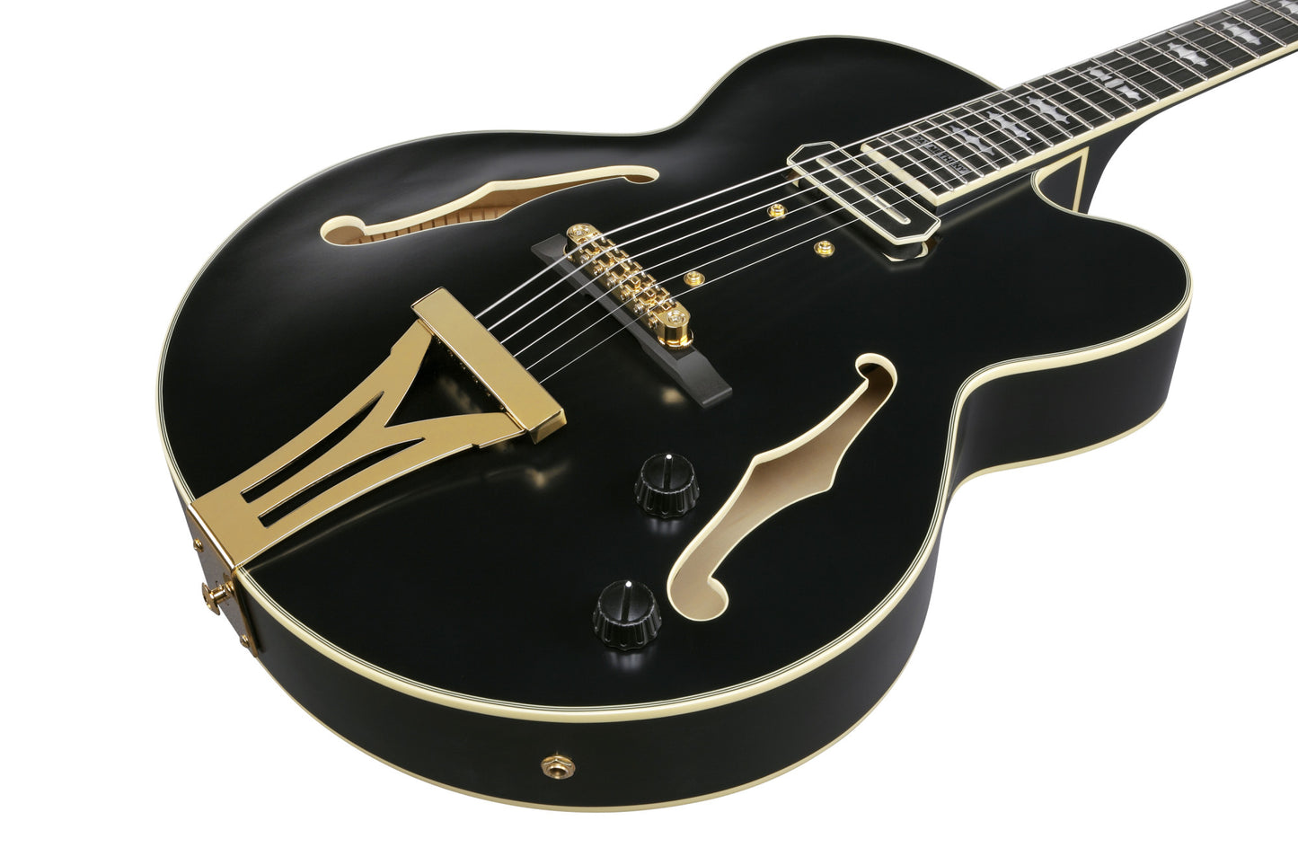 IBANEZ Pat Metheny Signature Hollow Body Guitar 6-String - Black Low Gloss + Case