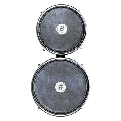 MEINL Percussion Artist Series Bongo William "Kachiro" Thompson, REMO® Black Calfskin Skyndeep Heads - 7" & 8 1/2" Blue Wave