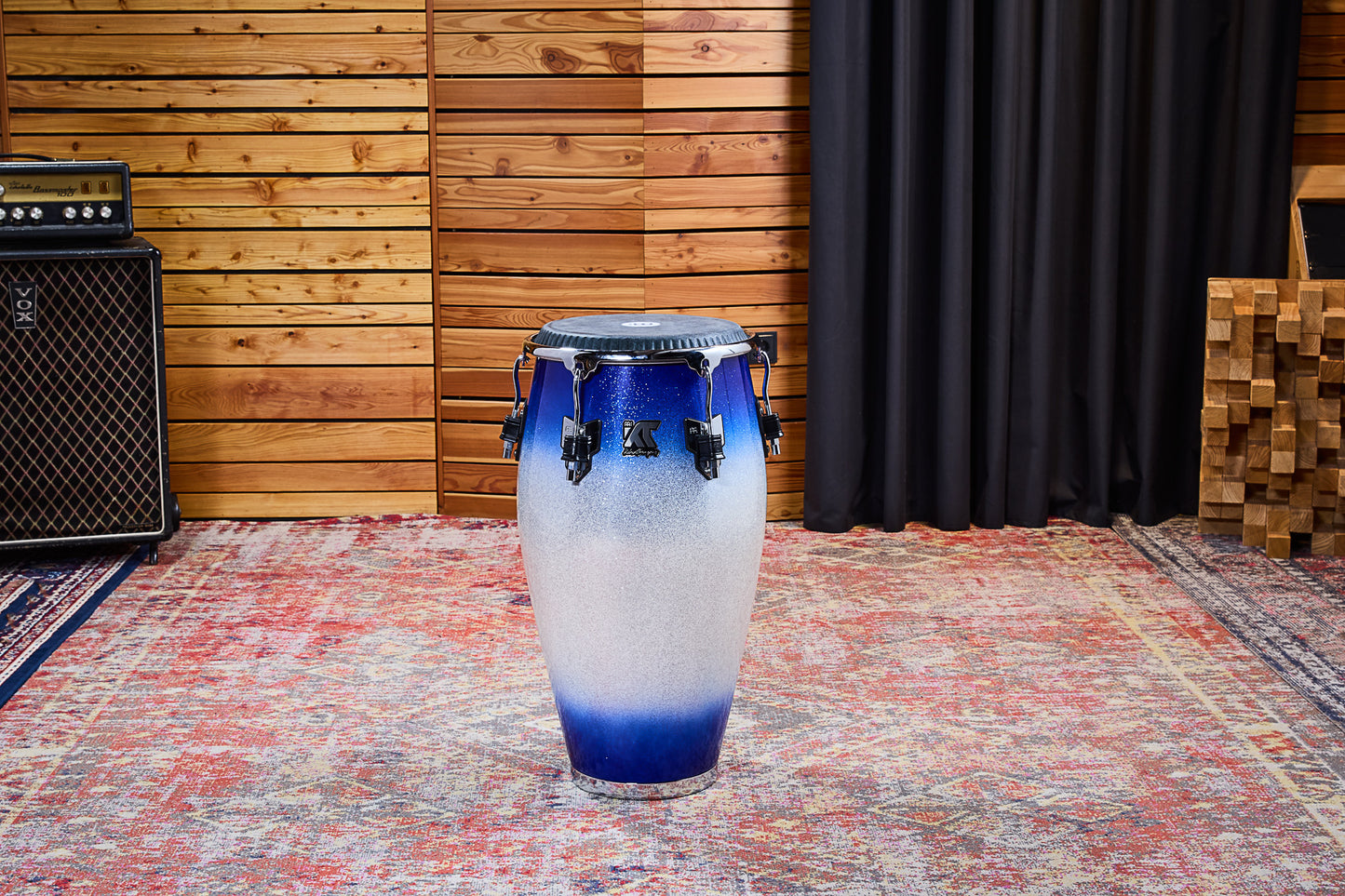 MEINL Percussion Artist Series William Kachiro Conga 11 3/4" /REMO® Black Calfskin Skyndeep Heads - Electric Sky