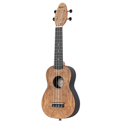 KEIKI K3 Serie Sopran Ukulele Lefty Set - Spalted Maple / ABS