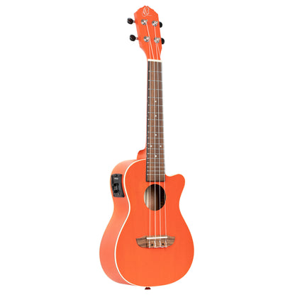 ORTEGA Earth Series Konzert Preamp Ukulele 4 String - Hokkaido Pumpkin Orange