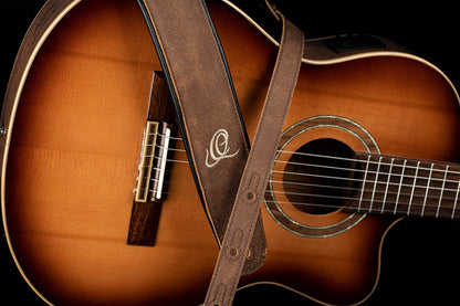 ORTEGA Echtledergitarrengurt - Sand Blasted Rock