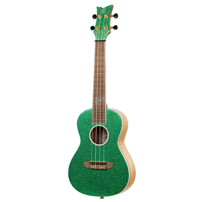 ORTEGA Element Serie Konzert Ukulele 4 String - Spruce / Catalpa Metallic Green + Bag