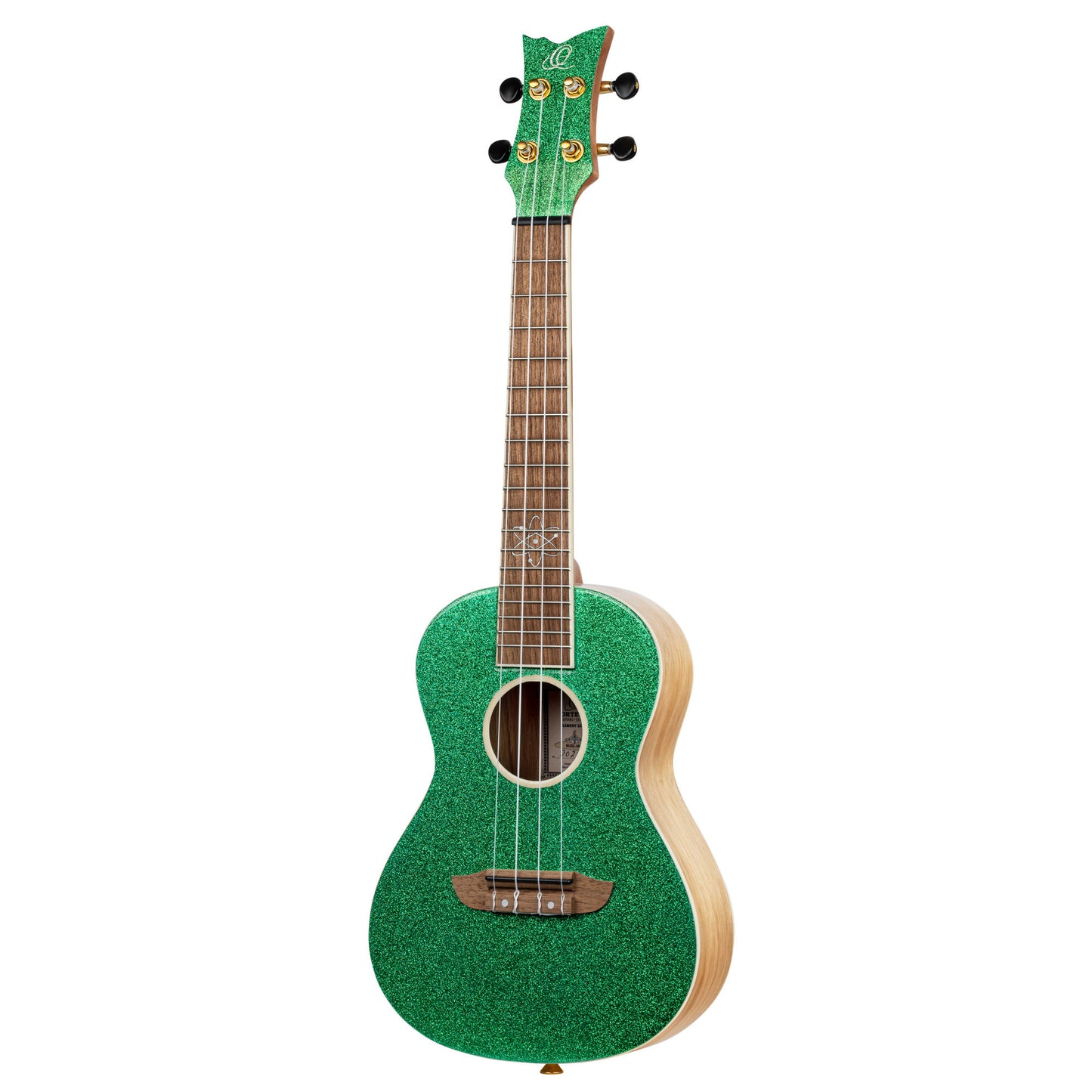 ORTEGA Element Serie Konzert Ukulele 4 String - Spruce / Catalpa Metallic Green + Bag