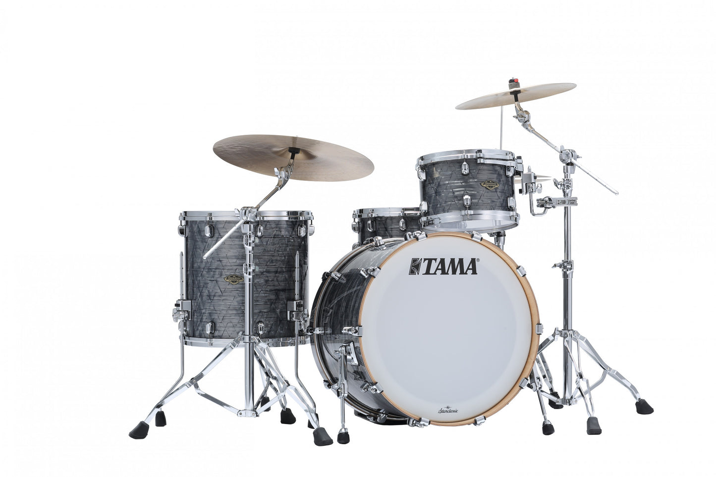 TAMA Starclassic Walnut/Birch Duracover Wrap Shell Kit 3 teilig - Charcoal Onyx/Chrom HW