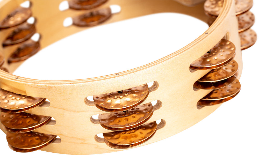 MEINL Percussion Artisan Edition Series Triple-Row Wood Tambourine - 8"
