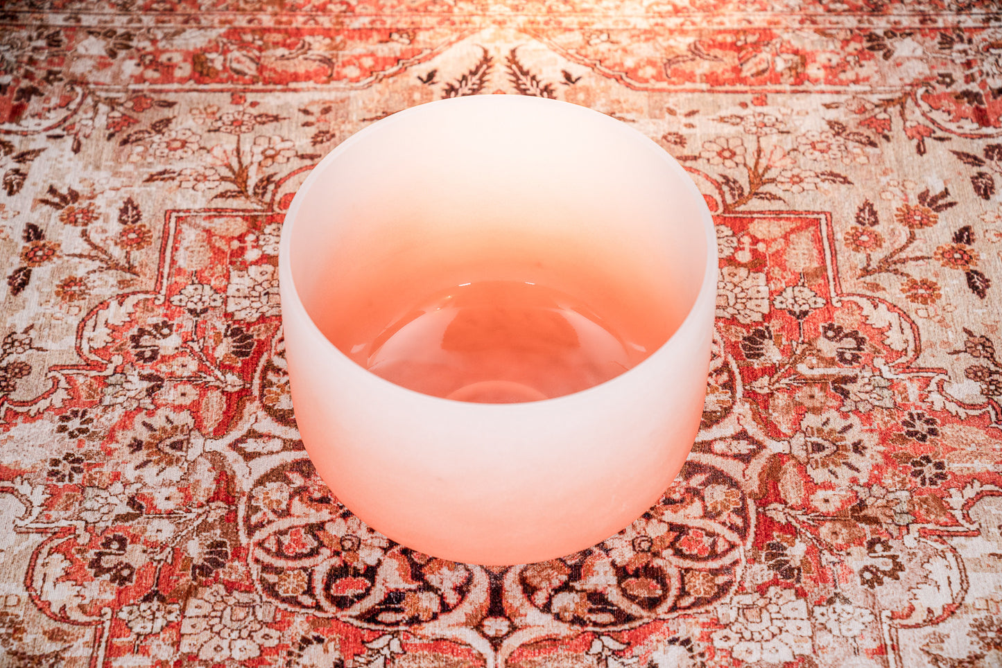 MEINL Sonic Energy Color-Frosted Crystal Singing Bowl 13" - D4/Sacral Chakra/440 Hz - Orange