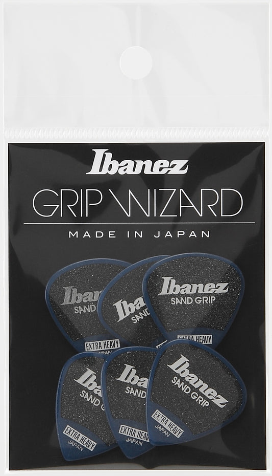IBANEZ Grip Wizard Series Sand Grip Flat Pick - 6er Pack