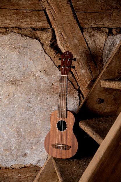 ORTEGA Timber Series Soprano Ukulele 4 String - Sapele Natural + Bag