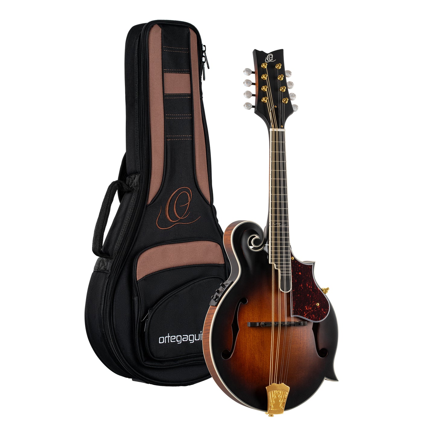 ORTEGA F-Style Serie Mandolin 8 String - Solid Spruce / Solid Flamed Antique Violin Oil + Bag