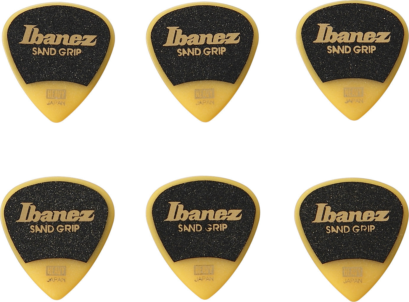 IBANEZ Grip Wizard Series Sand Grip Flat Picks - 6 pcs