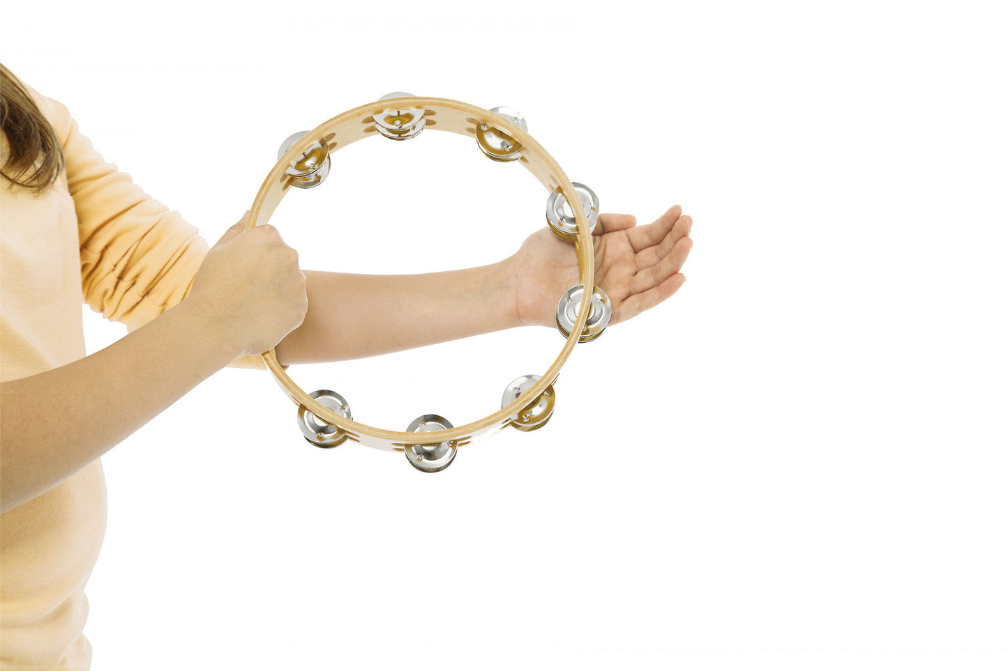 NINO Percussion Wood Tambourine - 10"