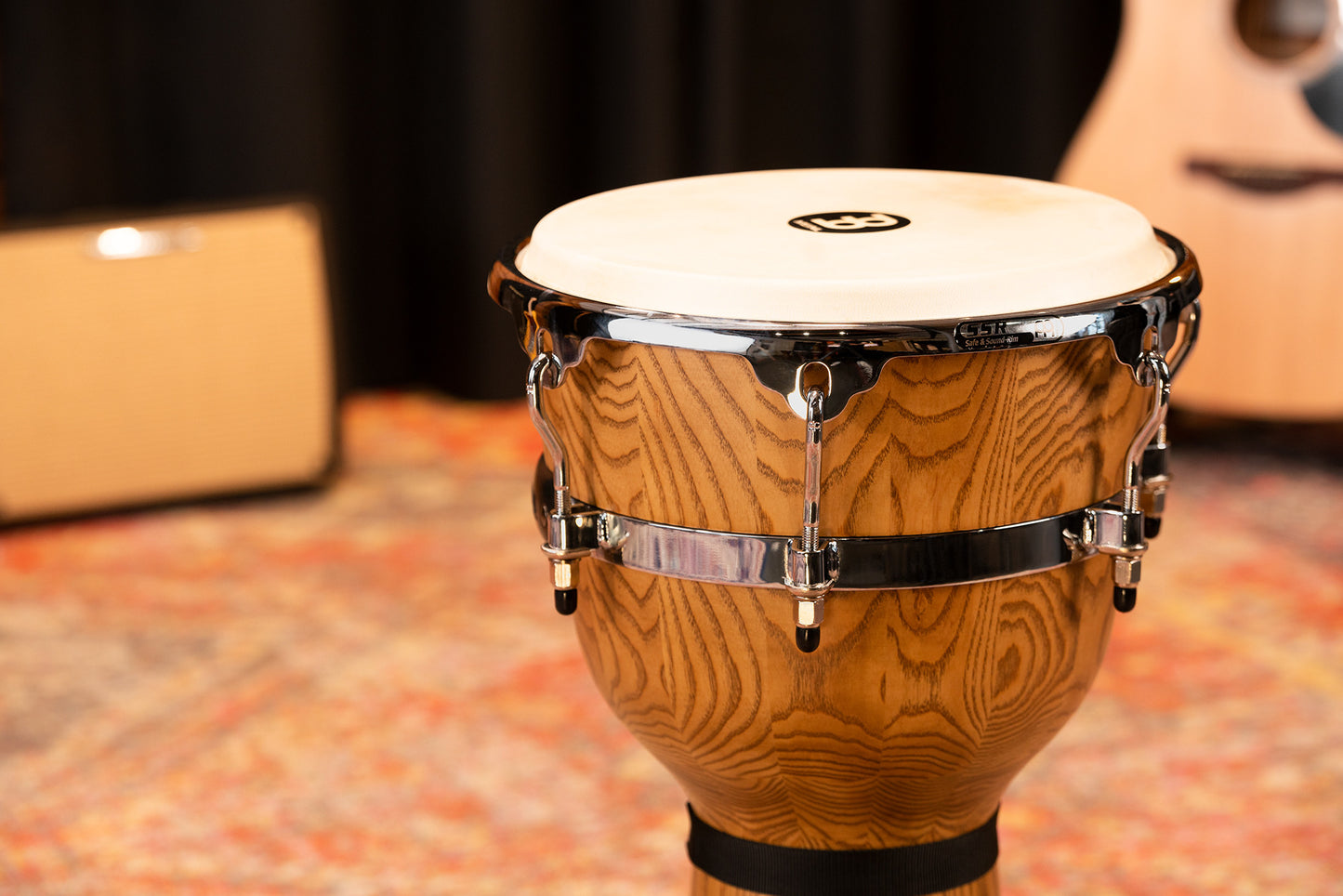 MEINL Percussion Floatune Series Djembe 12" - Zebra Finished Ash Matte