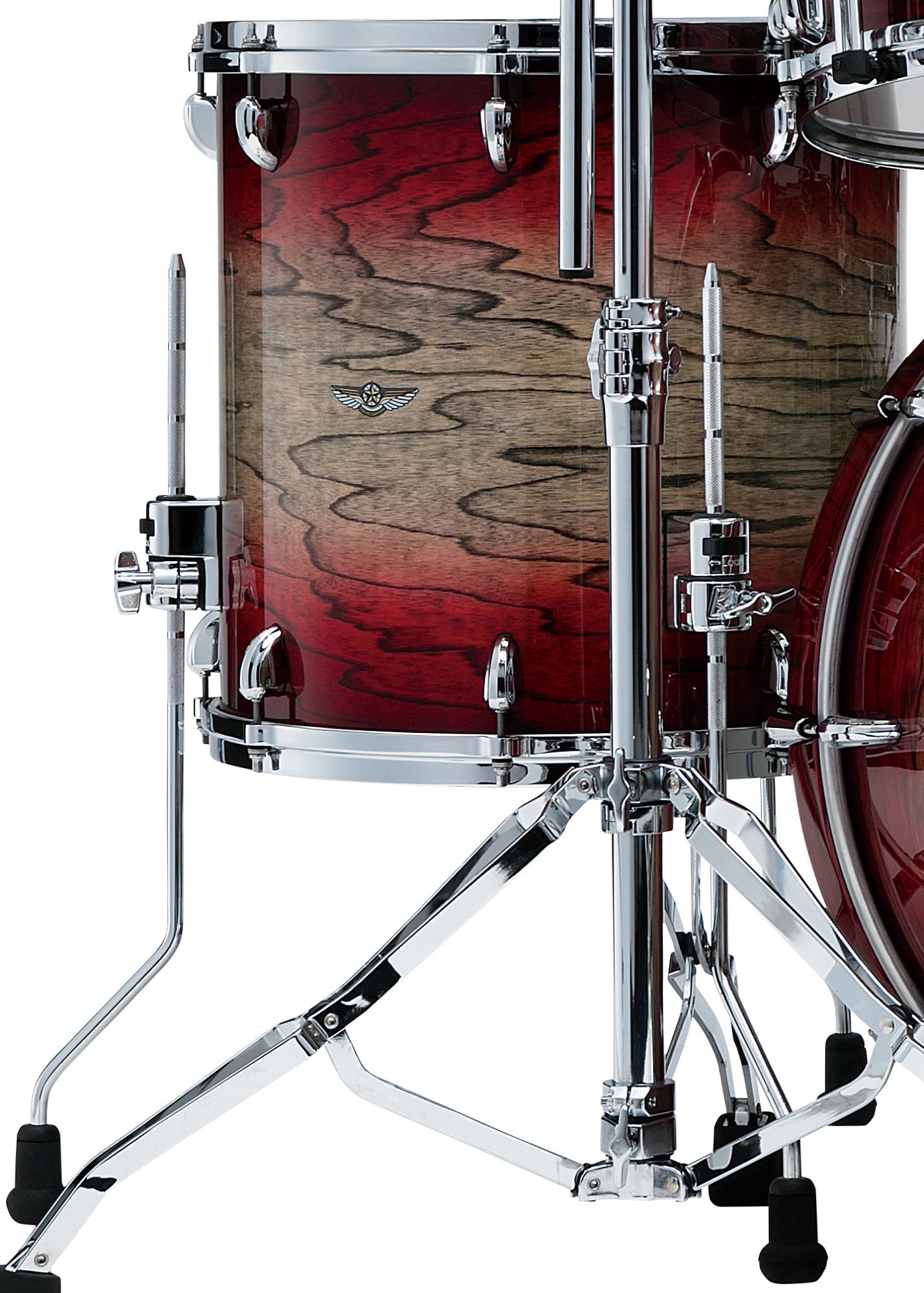 TAMA STAR Walnut Floor Tom 18" x 16" - Garnet Japanese Sen Burst/Chrom HW
