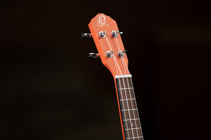 ORTEGA Earth Series Konzert Preamp Ukulele 4 String - Hokkaido Pumpkin Orange