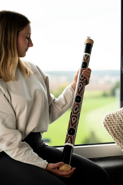 Meinl Sonic Energy Bamboo Rainstick Medium - Gepunktet/Schwarz