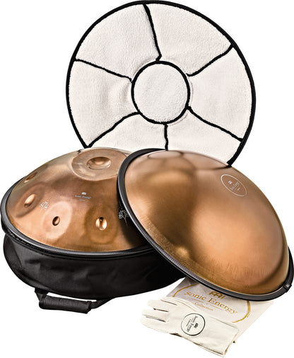 MEINL Sonic Energy Sensory Handpan, Stainless Steel, E La Sirena, 10 Notes, 432 Hz, Vintage copper, Engraved design