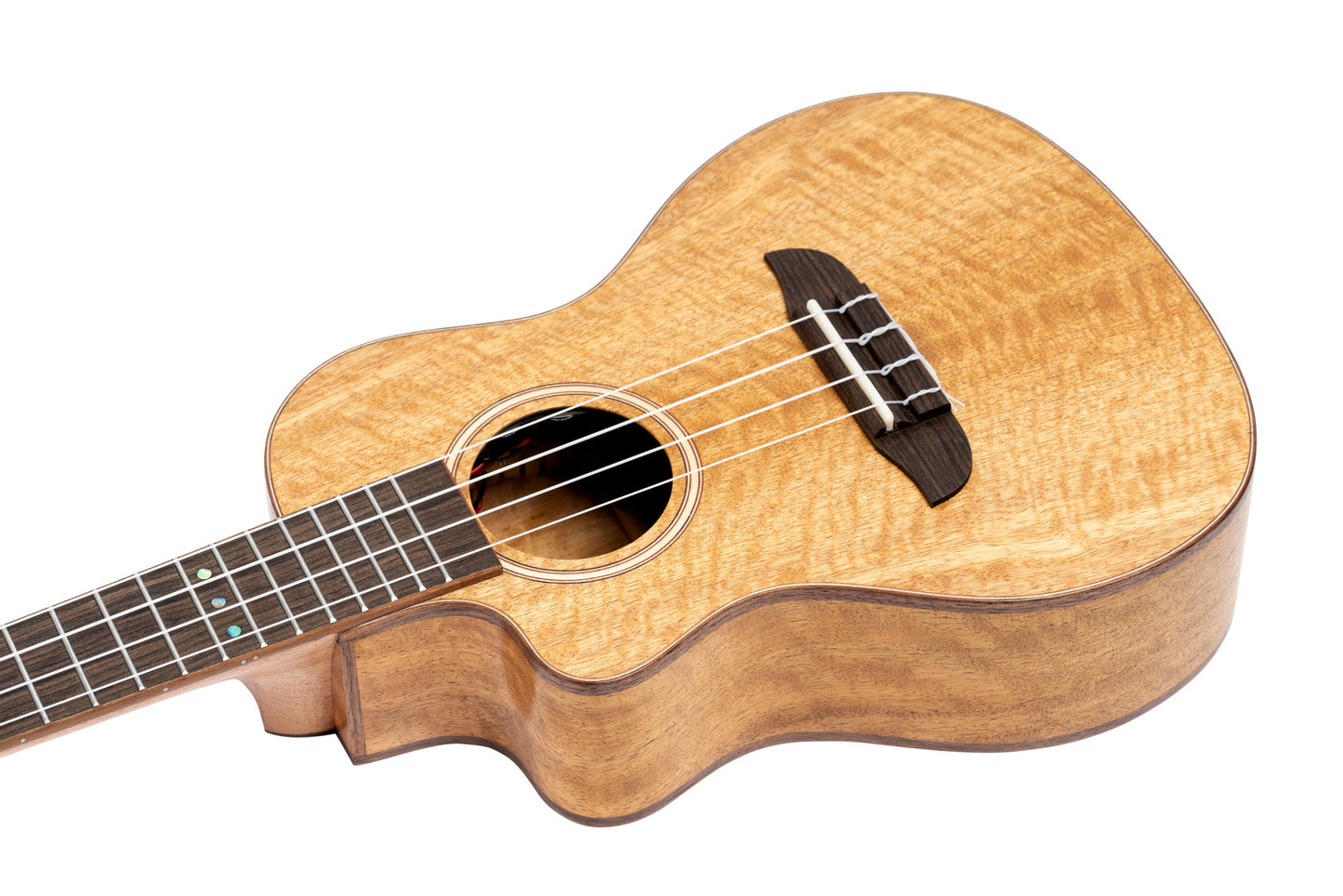 ORTEGA Horizon Serie Konzert Preamp Ukulele 4 String Lefty - Mango Natural + Bag