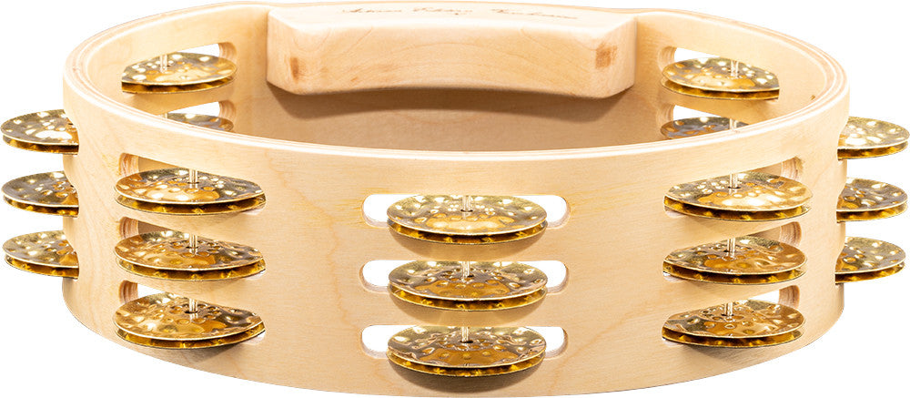 MEINL Percussion Artisan Edition Series Triple-Row Wood Tambourine - 8"