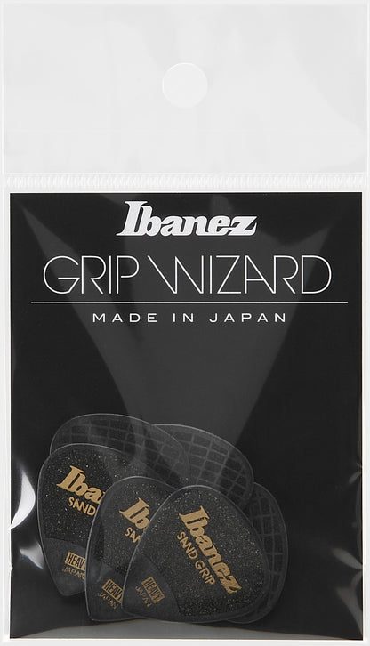 IBANEZ Grip Wizard Series Sand Grip Flat Pick - 6er Pack