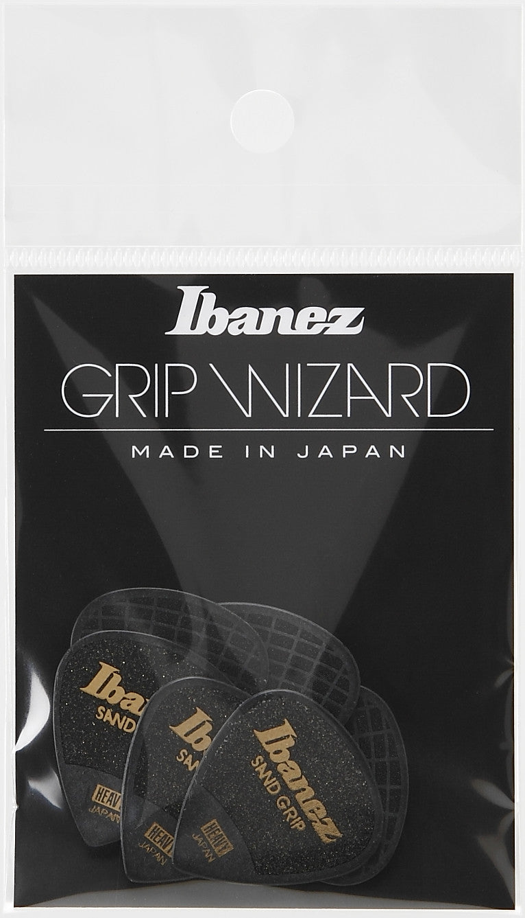 IBANEZ Grip Wizard Series Sand Grip Flat Pick - 6er Pack