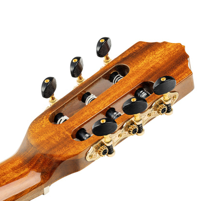 ORTEGA Family Series Pro 4/4 Konzertgitarre 6 String Lefty - Massive Fichte / Cypress Gloss Stain Yellow + Bag